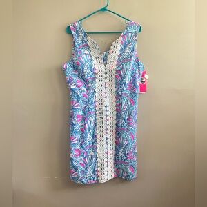 Lilly Pulitzer Target Spring Dress- Blue Pink Size‎ 14 NWT